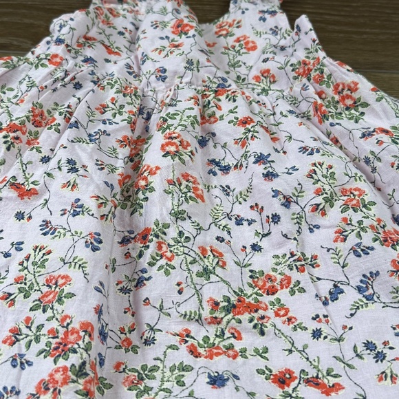 Nordstrom Girls Floral Sundress Lavender Sleeveless Ruffle Size 6 Back to School - Picture 2 of 10